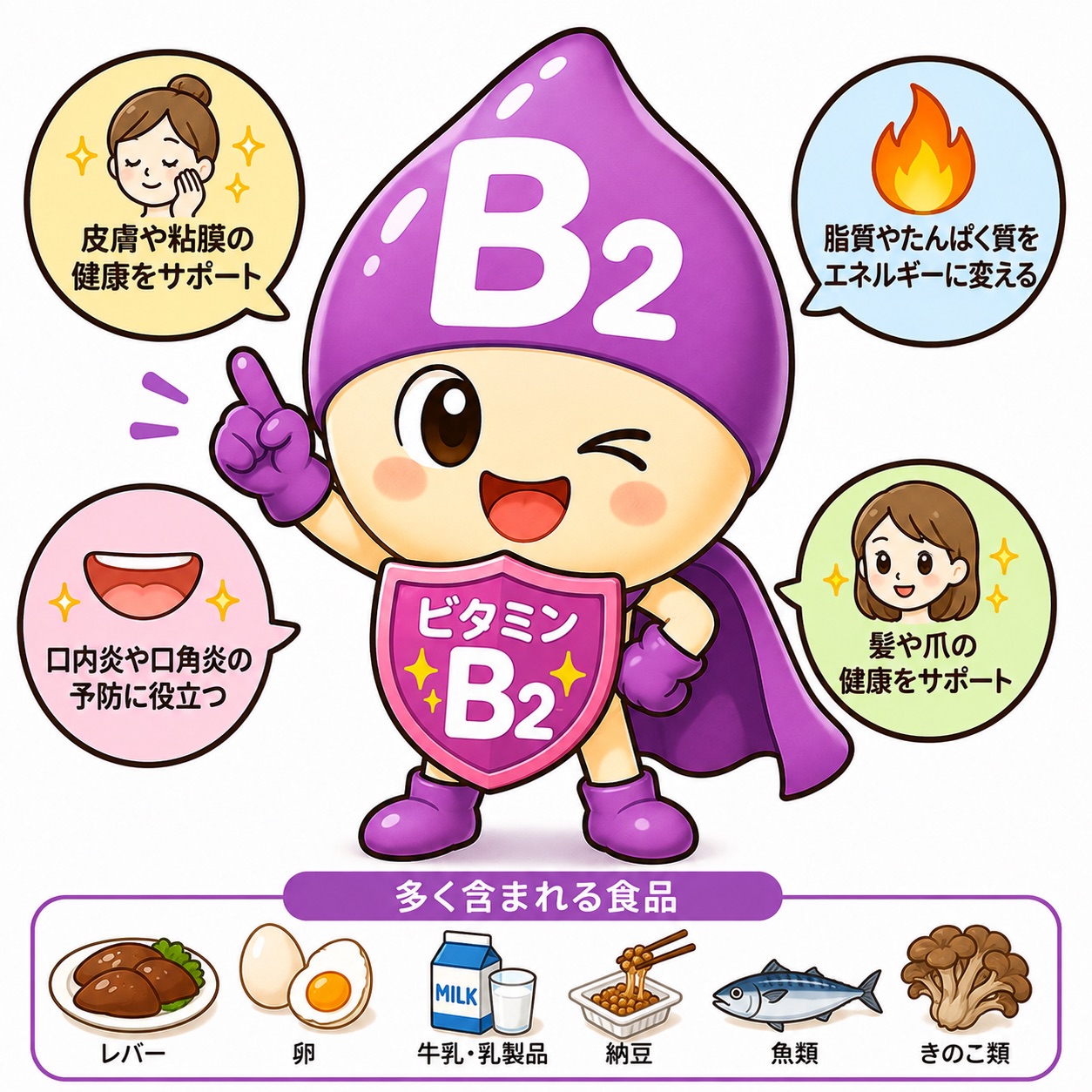 脂質代謝と美肌のカギ「ビタミンB2」不足サインと賢い摂り方