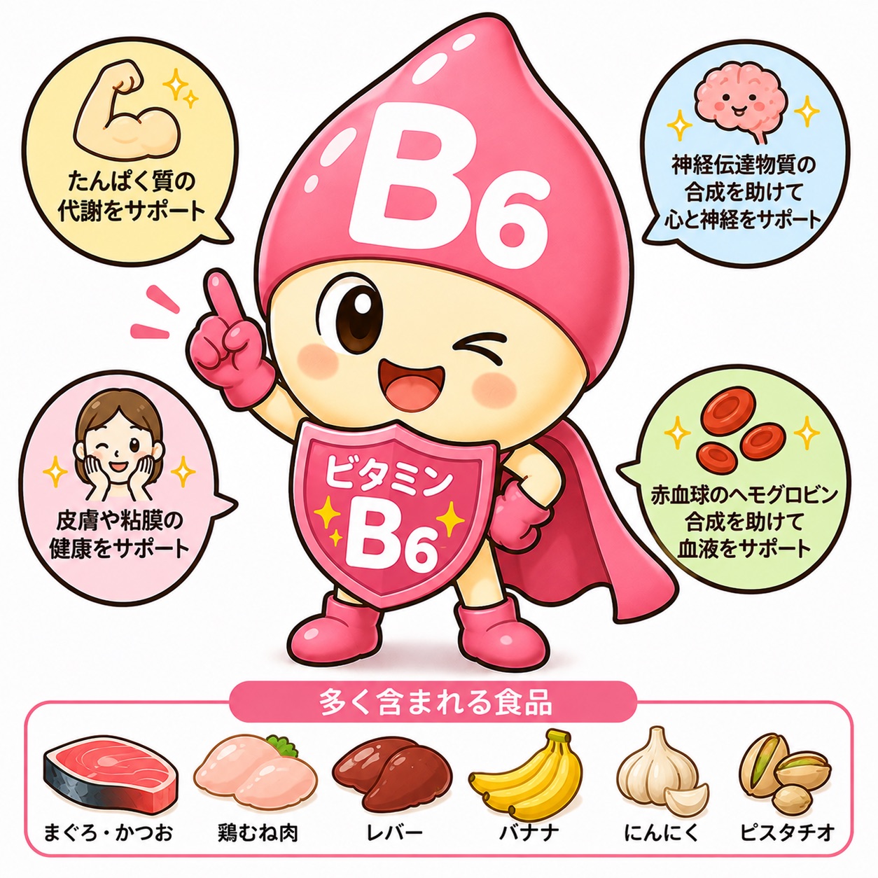 ビタミンB6完全ガイド｜たんぱく質を活かす栄養素の効果と摂り方
