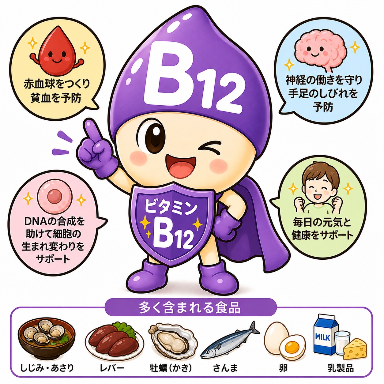 ビタミンB12完全ガイド｜血液と神経を支える「赤いビタミン」の正体