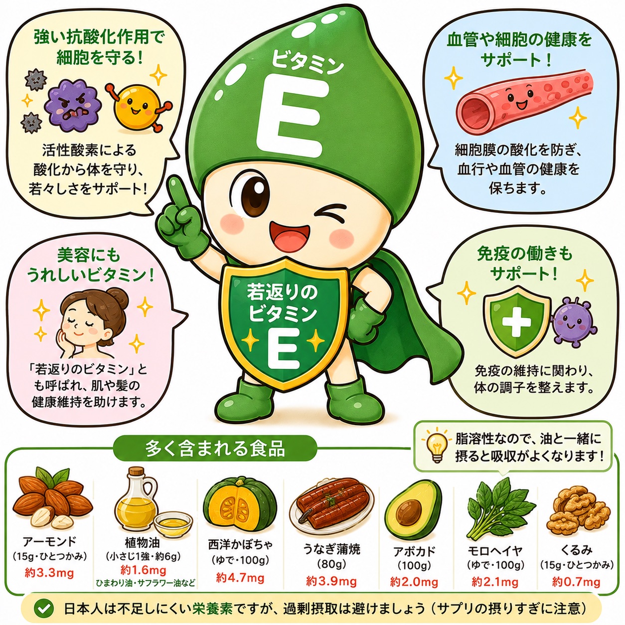 ビタミンE完全ガイド｜細胞を守る「若返りのビタミン」の正体