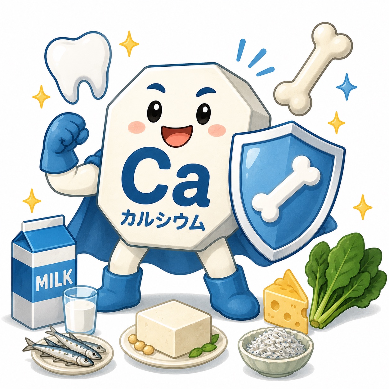 カルシウム完全ガイド｜骨と歯を支えるミネラル｜効果・必要量・おすすめ食材を徹底解説