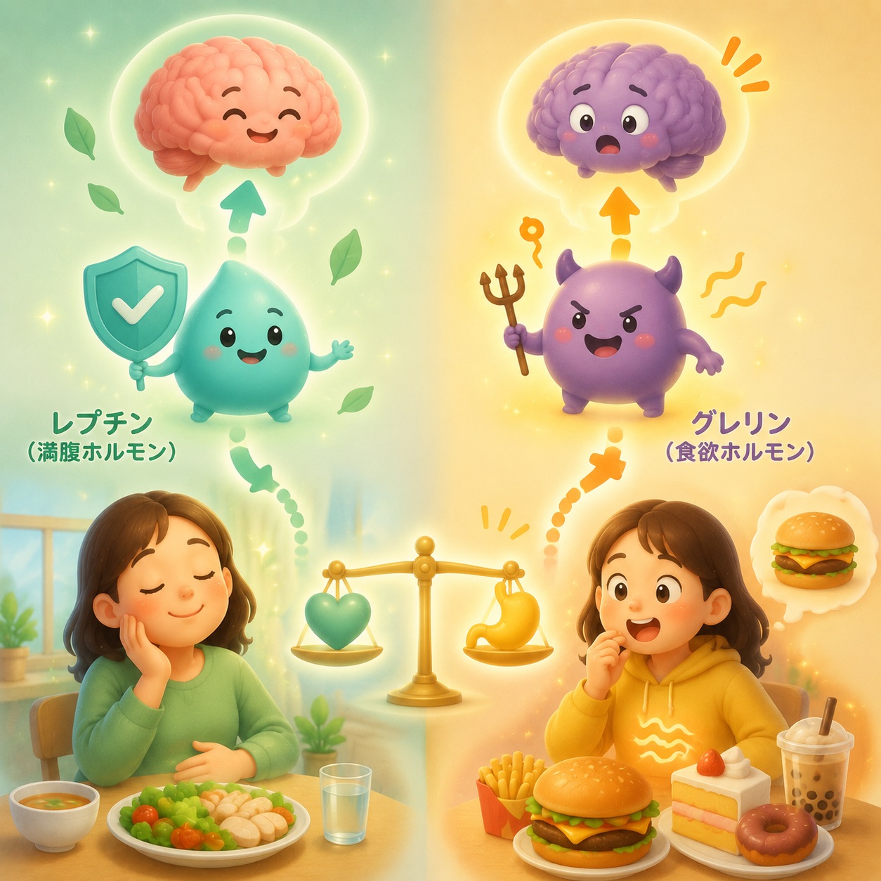 食欲は意志じゃない。レプチンとグレリンの話